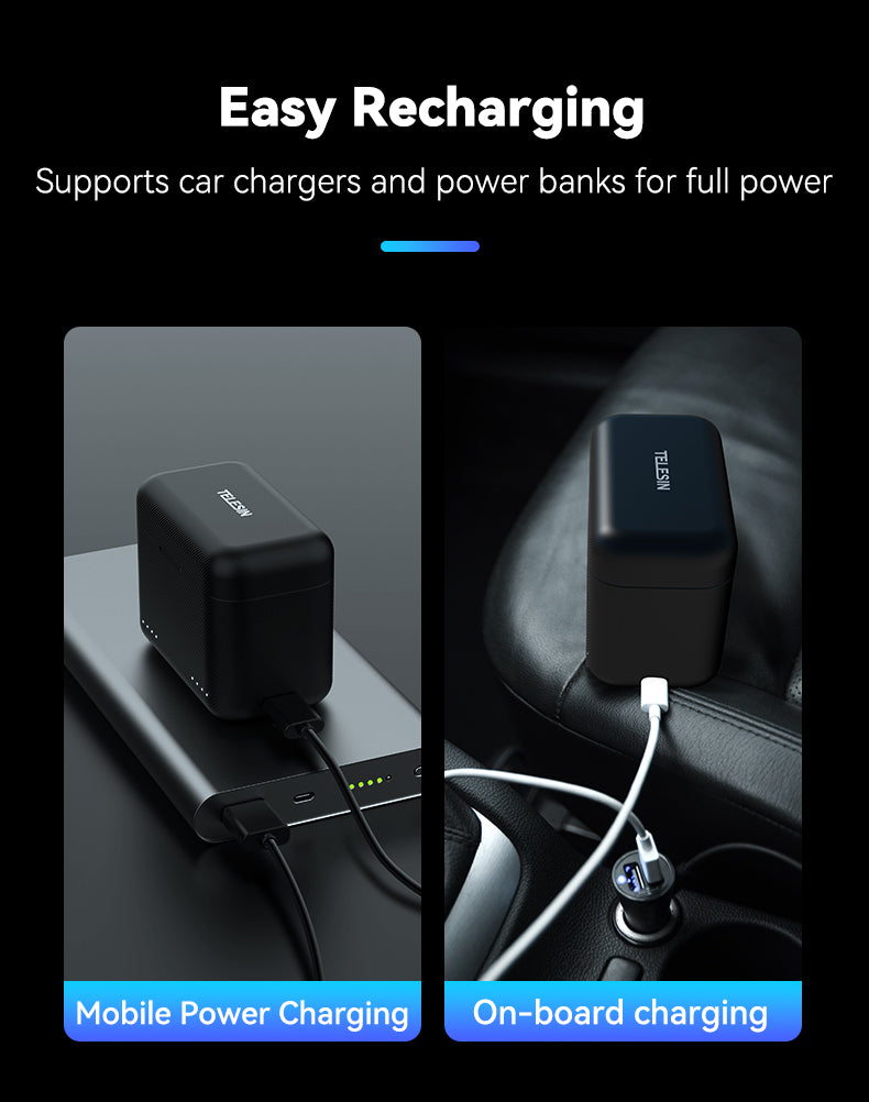 Telesin Oplaadbox voor Insta360 X4 Accu's (2 slots) - GoPro Accu's en opladers