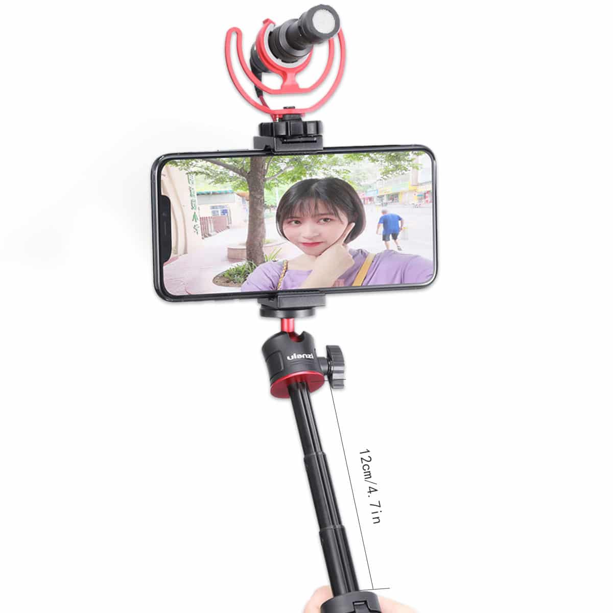 Ulanzi MT-08 vlog-statief, handgreep & selfie stick - Zwart - Selfiesticks