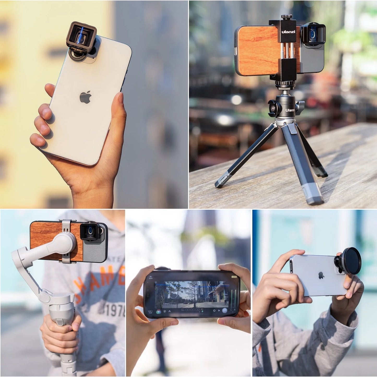 Ulanzi Anamorphic lens 1.55 XT voor alle smartphones - Lenzen