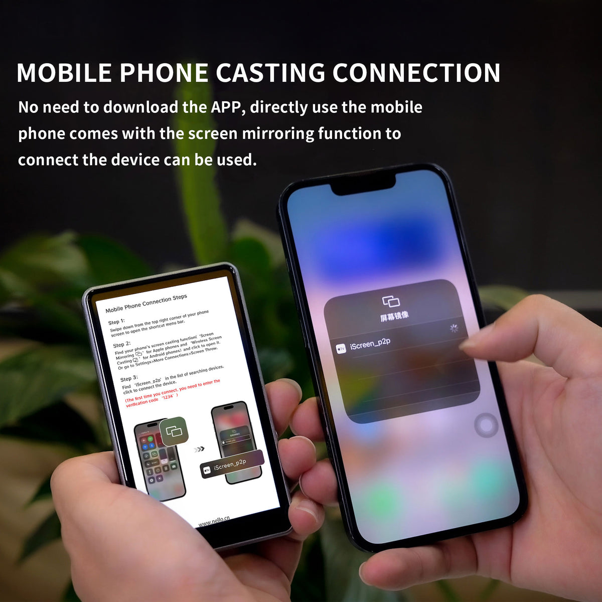 Moniteur de selfie/vlog MOJOGEAR VS2 pour iPhone et Android - Blanc