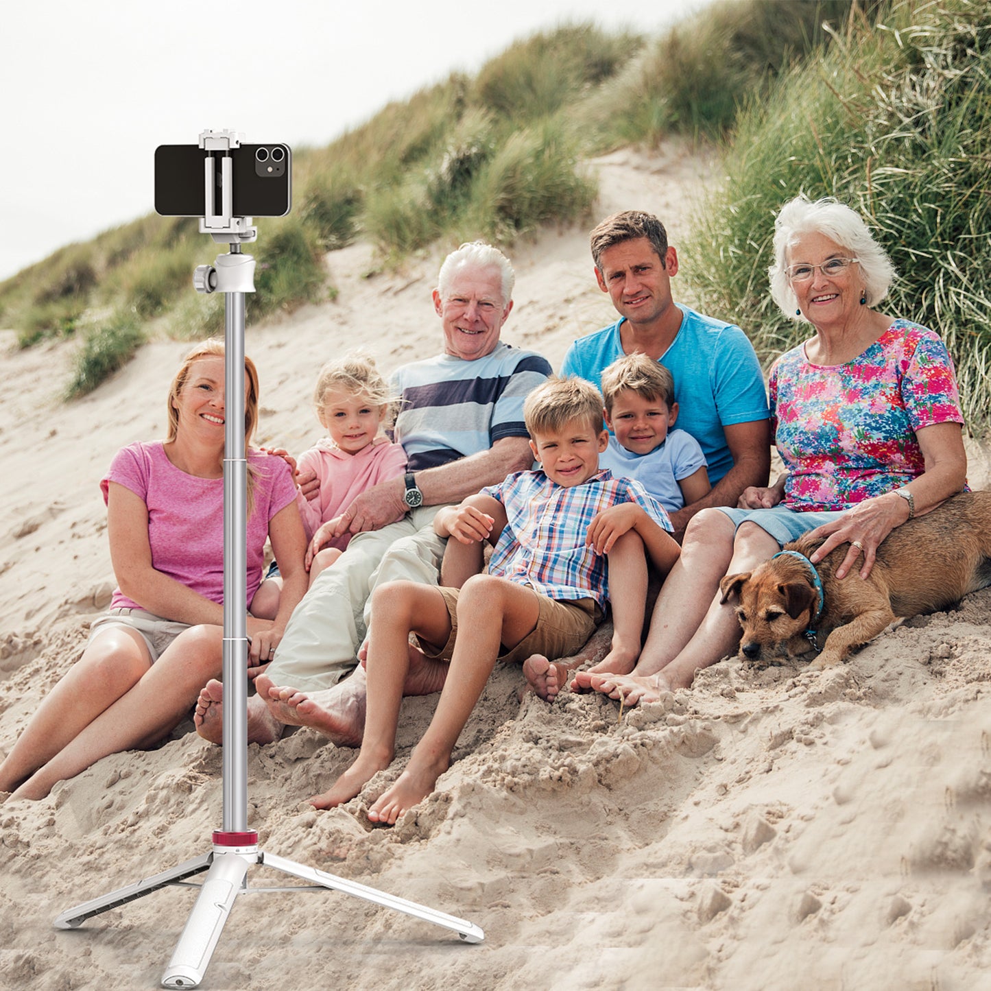 Trépied à selfie Ulanzi MT-44 pour téléphone et appareil photo - 146 cm - Blanc