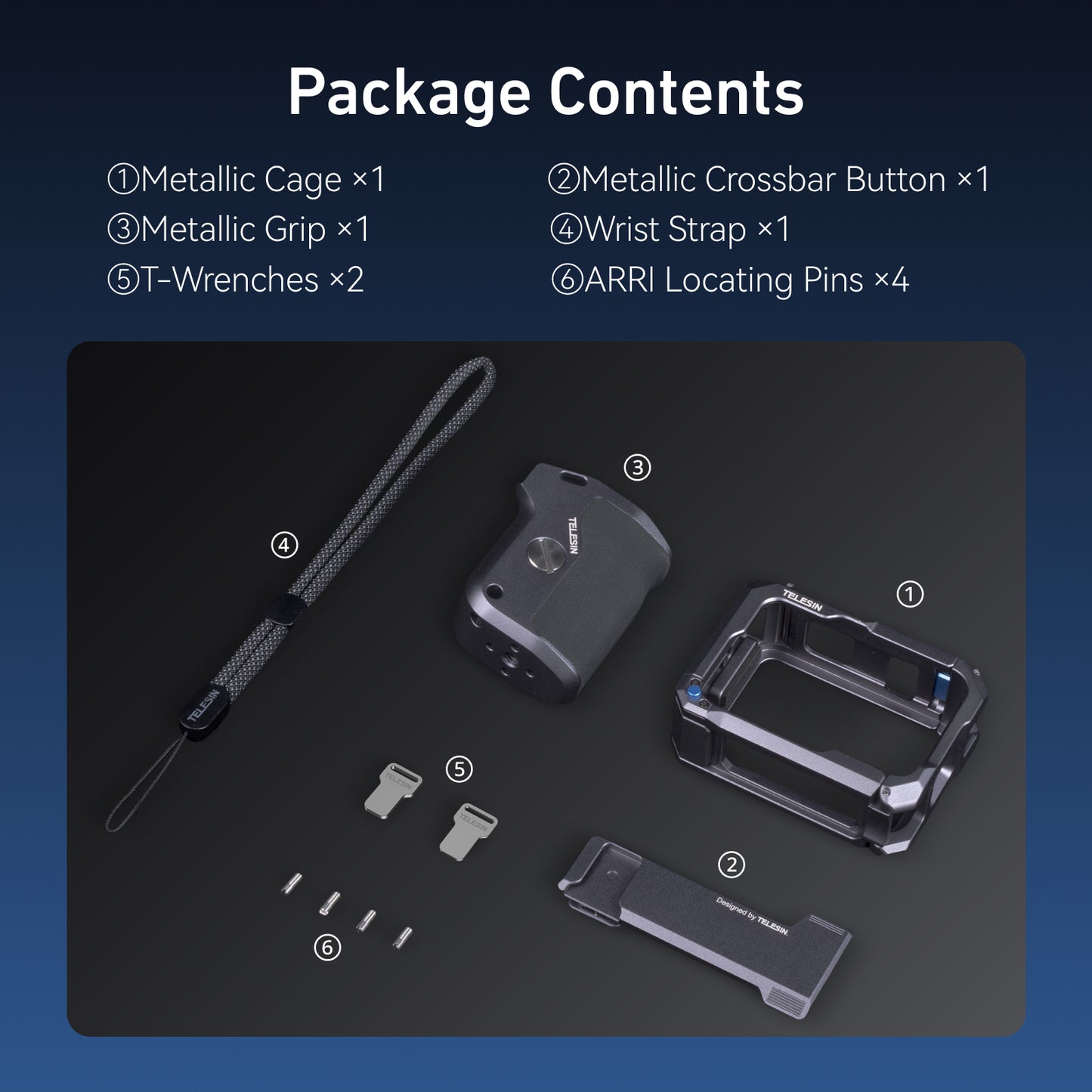 Telesin StreetGrip Kit voor GoPro 9/10/11/12/13 met cage - GoPro Cases & behuizingen