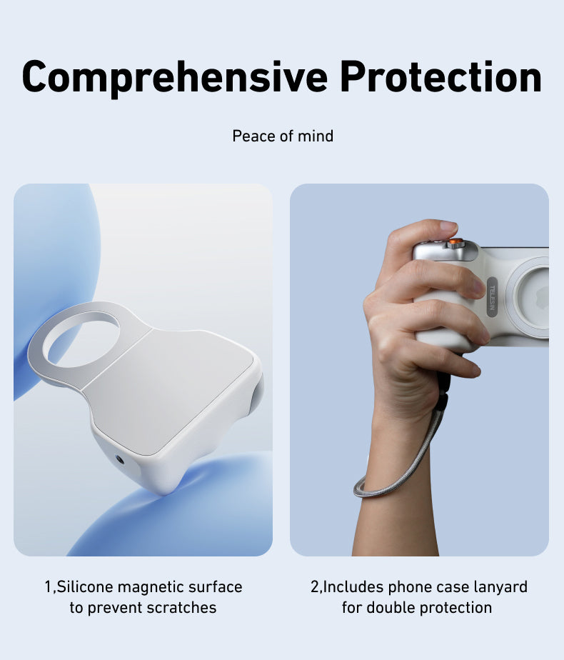 Telesin Fun Shot Magnetic Grip 2 magnetisch - Wit - Handgrips