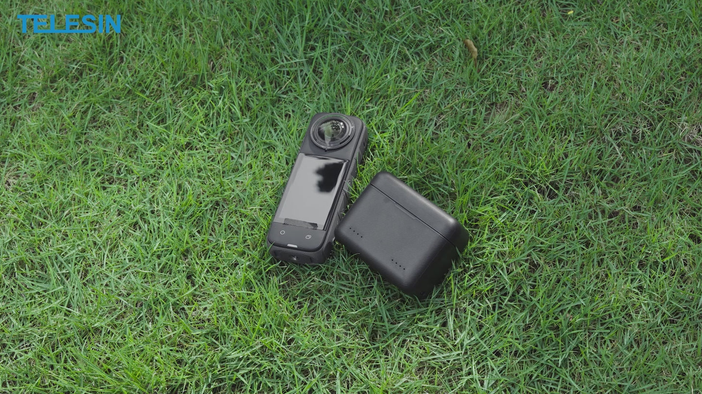 Boîtier de charge Telesin pour batteries Insta360 X5 (2 emplacements)