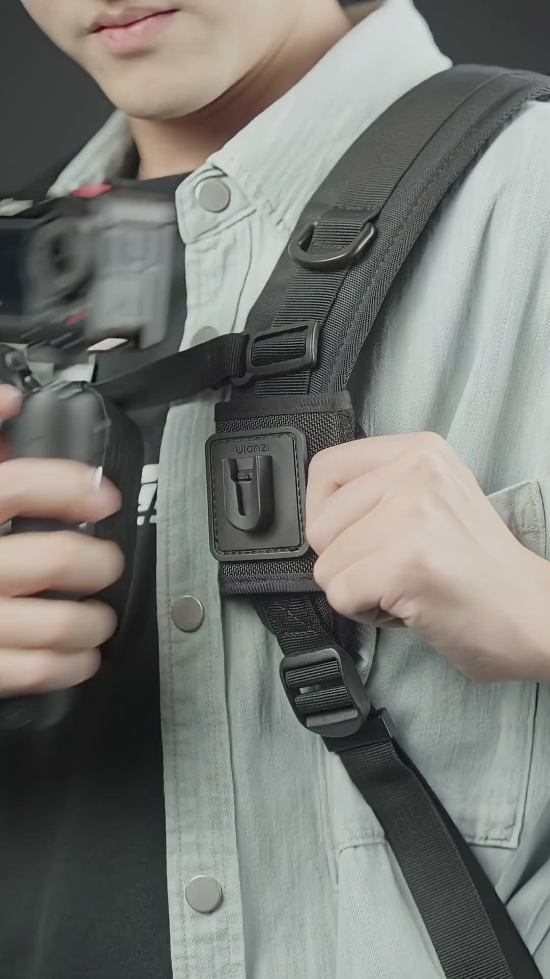 Perche à selfie trépied Ulanzi MT88 ClipMate avec support pour sac à dos