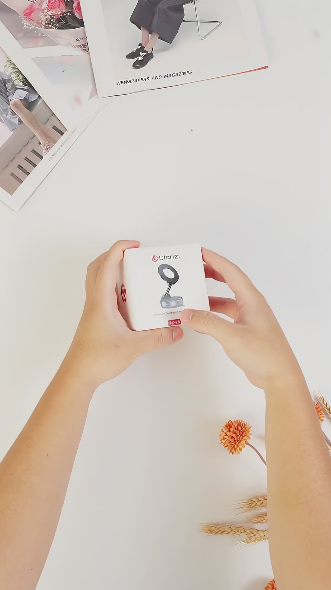 Support à ventouse magnétique Ulanzi SK-25 MagMount pour smartphone