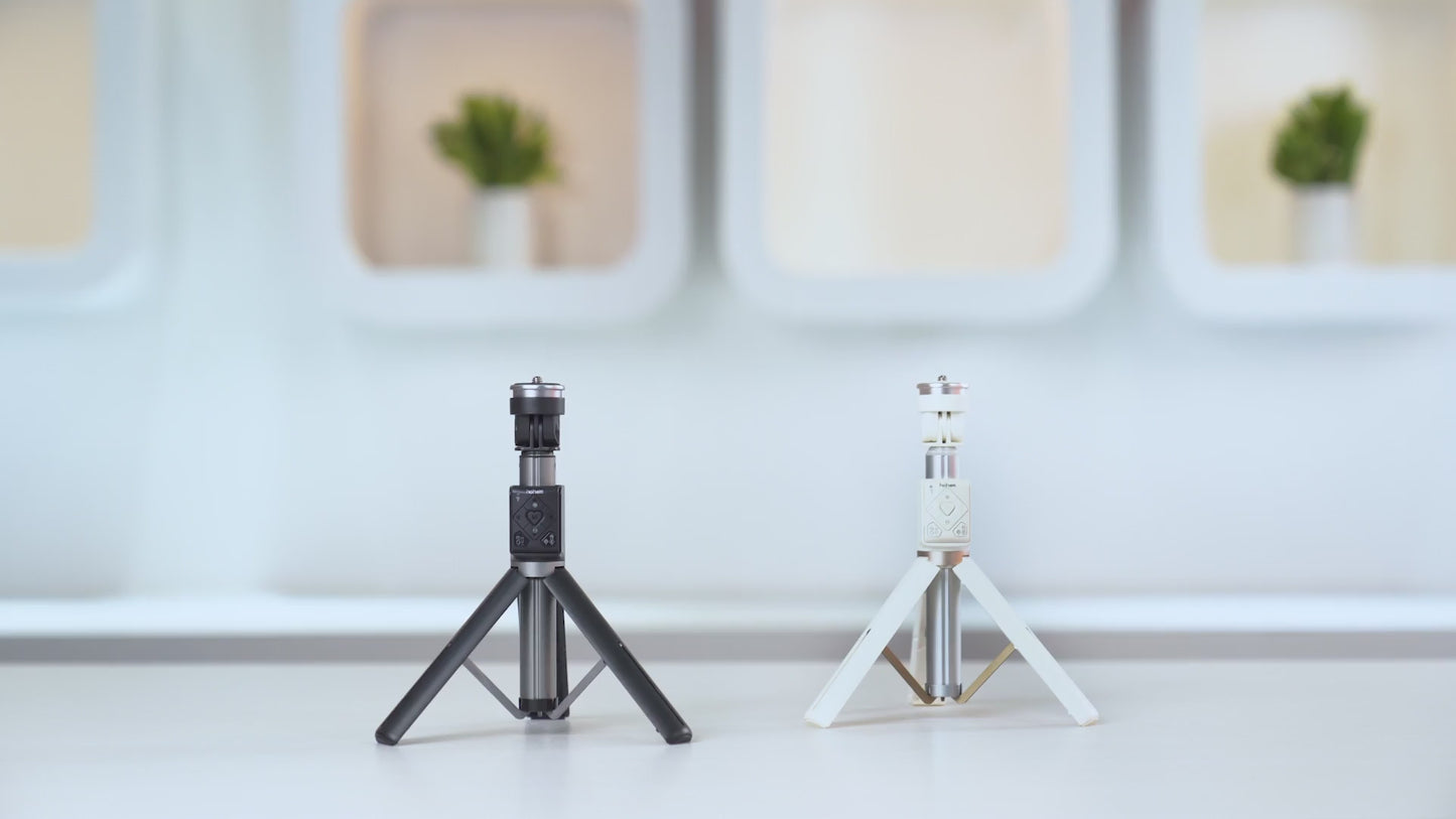 Hohem RS01 Selfiestick Statief met Gimbal Remote - Zwart/Wit