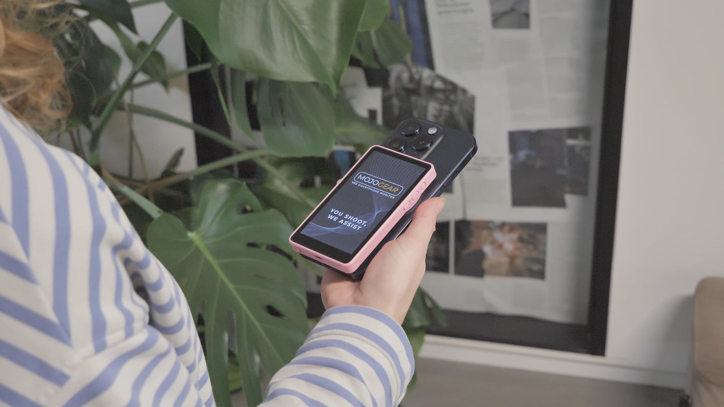 Moniteur de selfie/vlog MOJOGEAR VS3 sans fil et filaire - Blanc