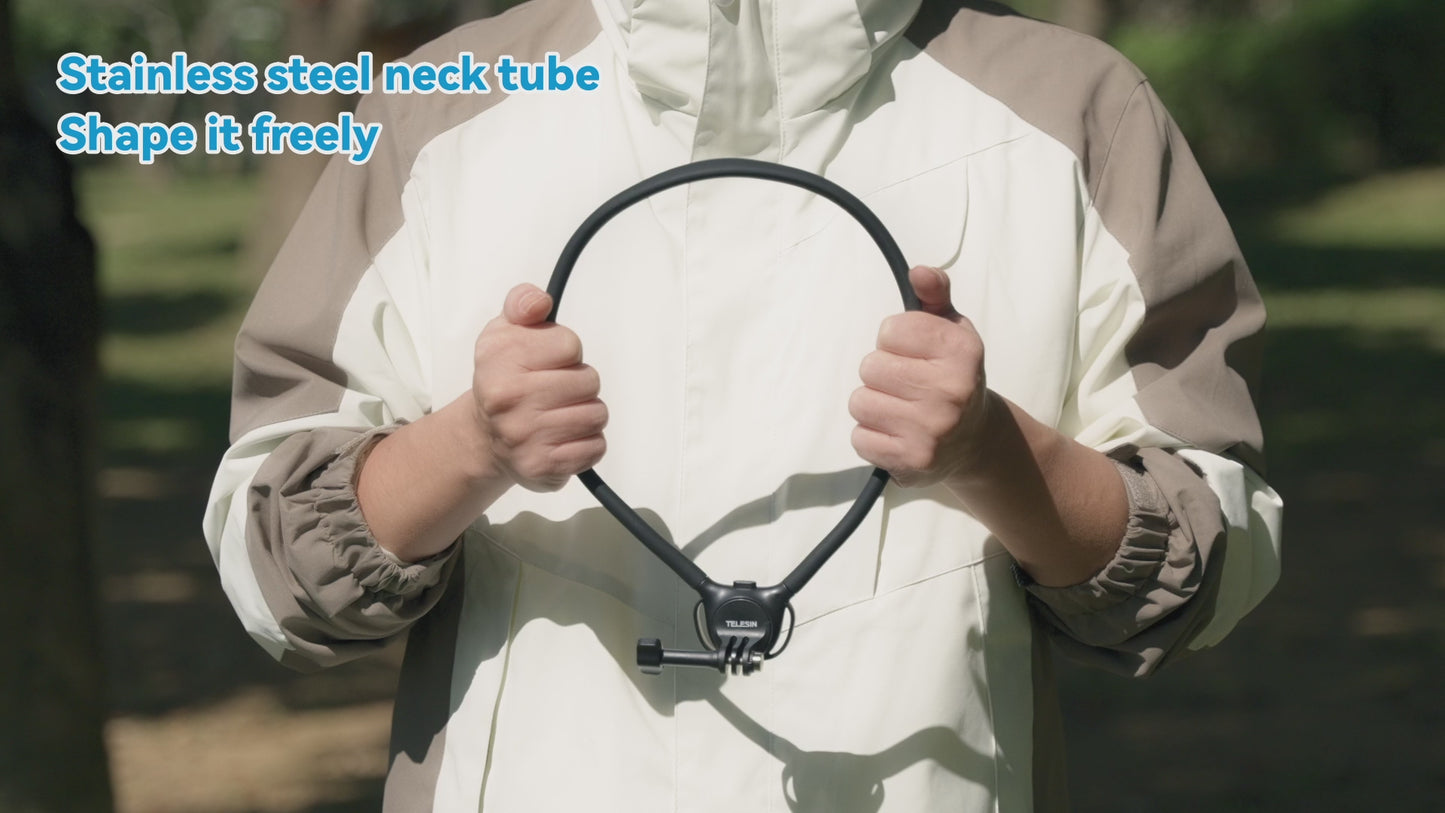 Support de cou Telesin 360° Combo - GoPro et smartphone - Noir