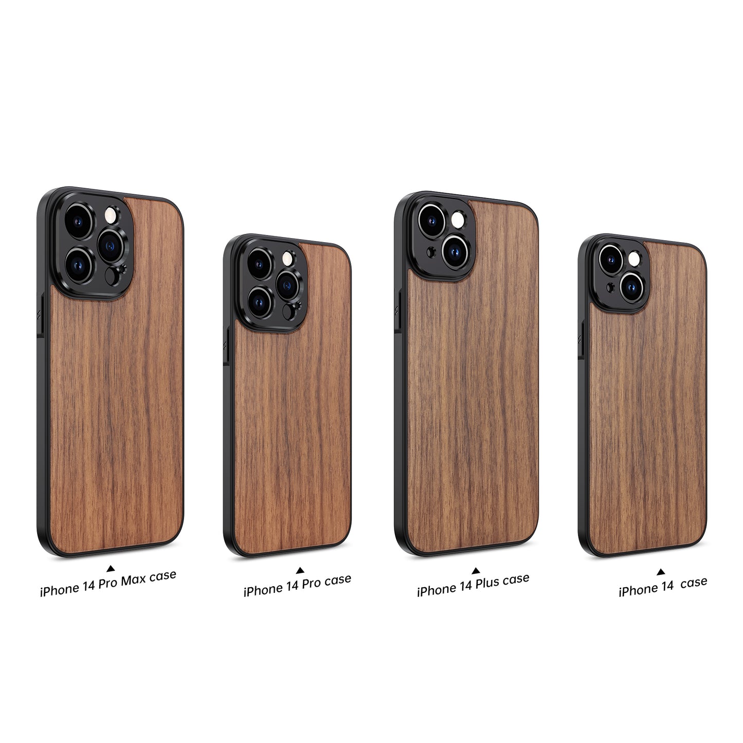 MOJOGEAR 17mm lens case voor iPhone 13 en 14 - Echt Hout - Beschermhoezen