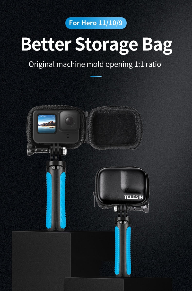 Telesin Opberghoes voor GoPro 9 / GoPro 10 / GoPro 11 / GoPro 12 - Zwart/Grijs - GoPro Cases & behuizingen
