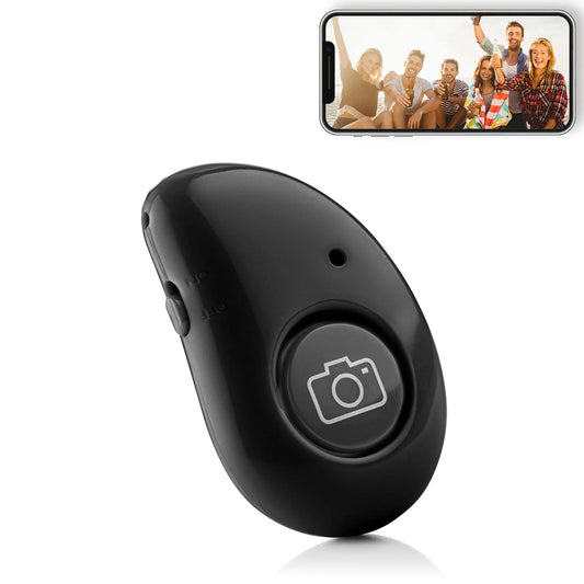 Bluetooth remote shutter afstandsbediening voor smartphone camera – verschillende kleuren - Zwart - Bluetooth remotes
